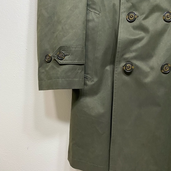 Ralph Lauren Water Repellent Trench Coat Olive Green Inner Warmer Layer Size 38 - Picture 2 of 13